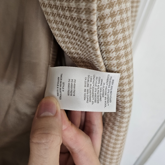 Aritzia Oversized Blazer Houndstooth NWOT - Picture 4 of 5